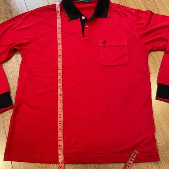 Vintage US Open Polo Team Club Red Long Sleeve Shirt - M - Picture 8 of 8